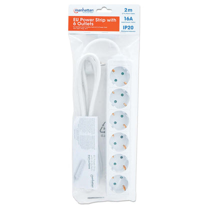 EU Power Strip with 6 Outlets Packaging Image 2