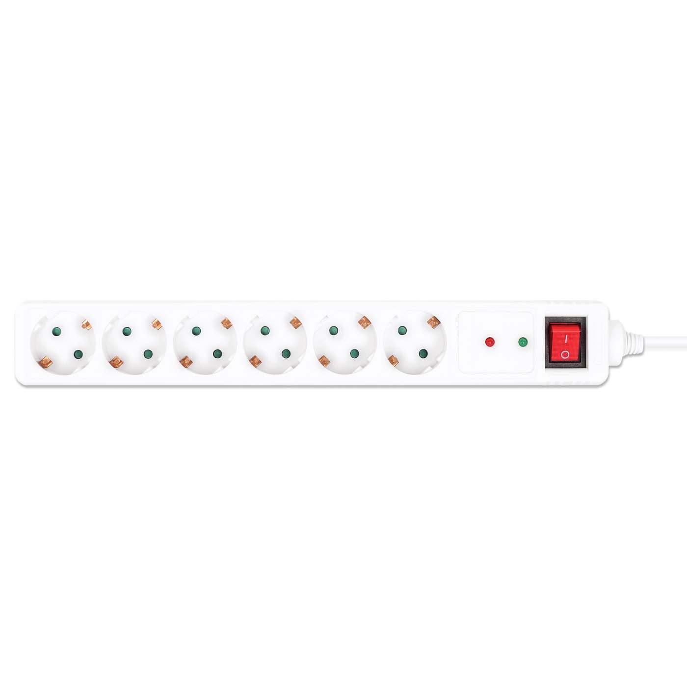 EU Power Strip with 6 Surge Protector Outlets and Switch Image 5