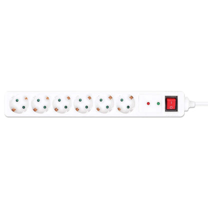 EU Power Strip with 6 Surge Protector Outlets and Switch Image 5