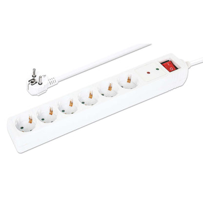 EU Power Strip with 6 Surge Protector Outlets and Switch Image 7