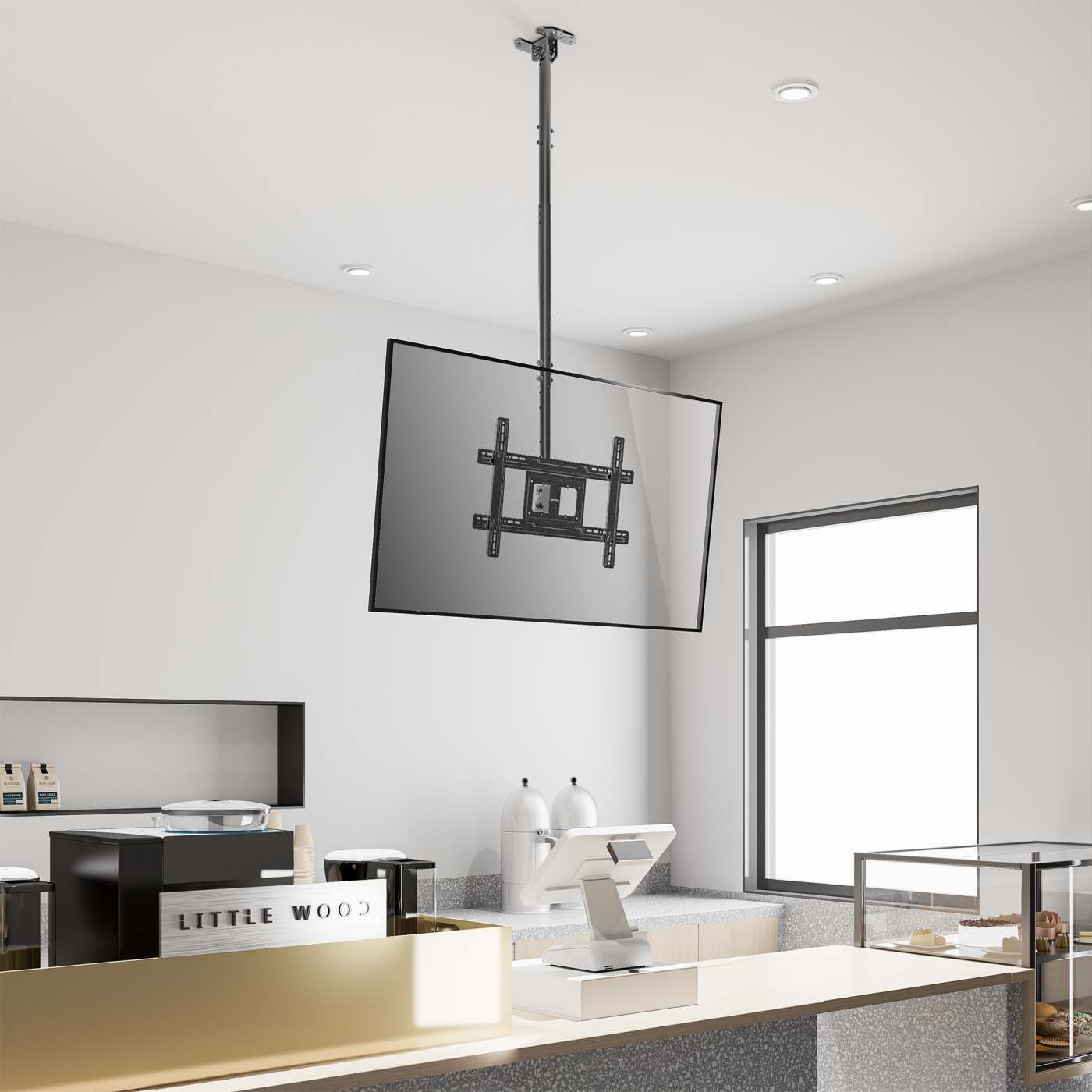 Full-Motion Height-Adjustable TV Ceiling Mount Image 5