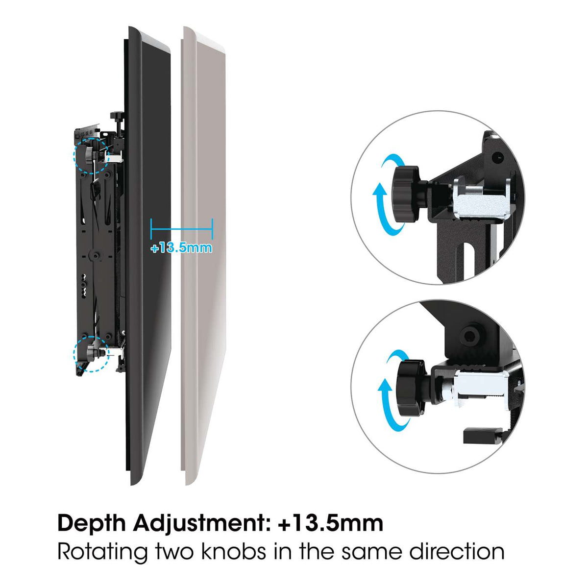 Full-Motion Video Wall Mount with Pop-Out Design, for 45" to 70" Displays Image 13