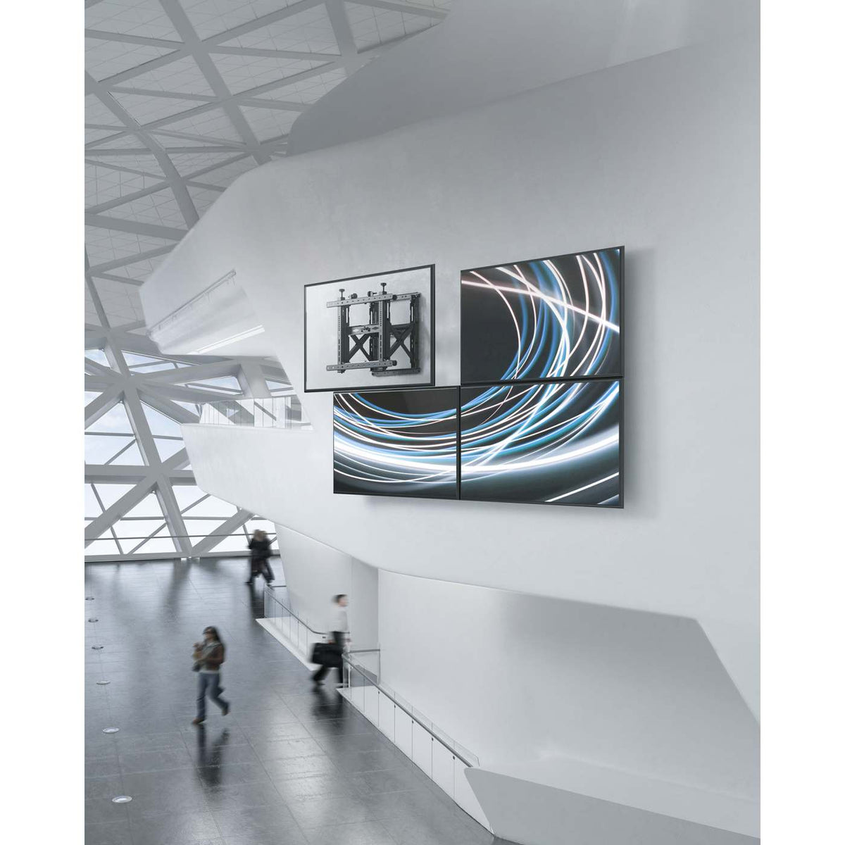 Full-Motion Video Wall Mount with Pop-Out Design, for 45" to 70" Displays Image 3