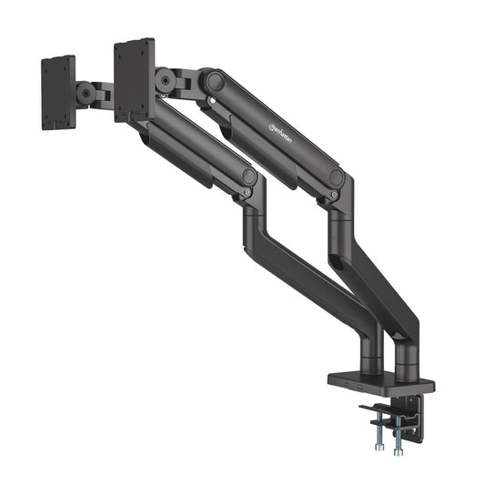 Heavy-Duty Aluminum Mechanical Spring Dual Monitor Desk Mount Image 1