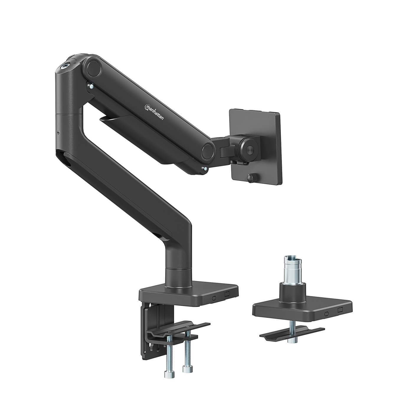 Heavy-Duty Aluminum Mechanical Spring Single Monitor Desk Mount Image 11