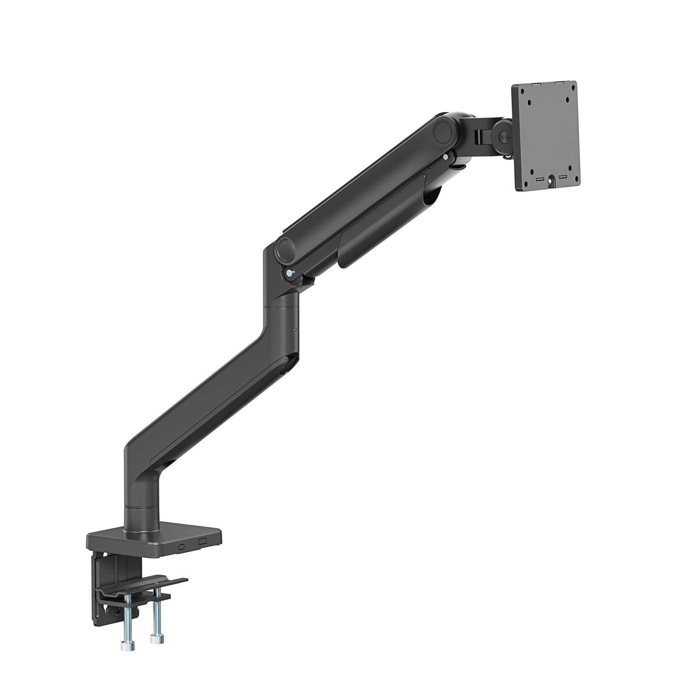 Heavy-Duty Aluminum Mechanical Spring Single Monitor Desk Mount Image 4