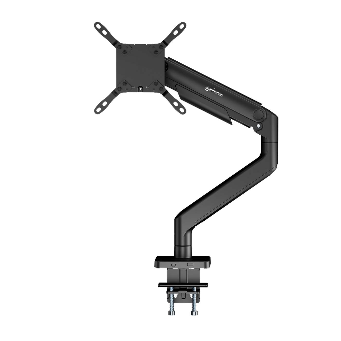 Heavy-Duty Aluminum Mechanical Spring Single Monitor Desk Mount Image 5