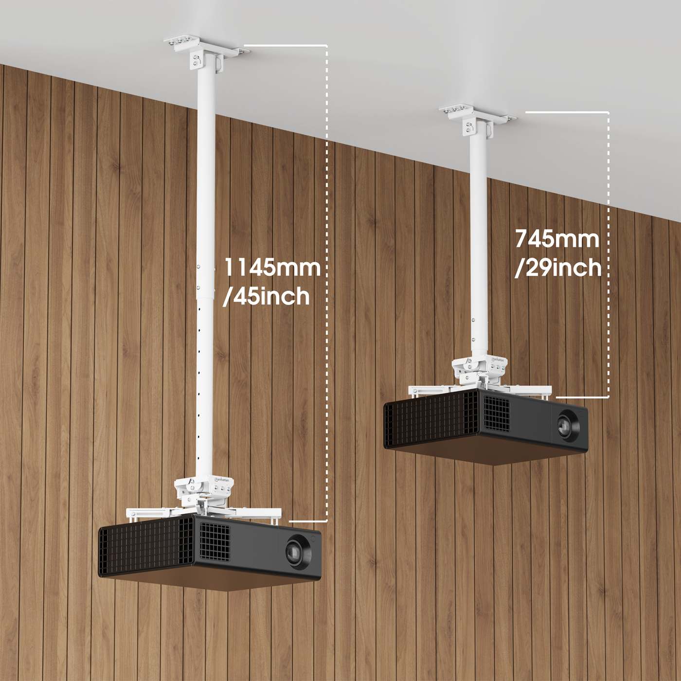 Heavy-Duty Height-Adjustable Projector Ceiling Mount Image 5