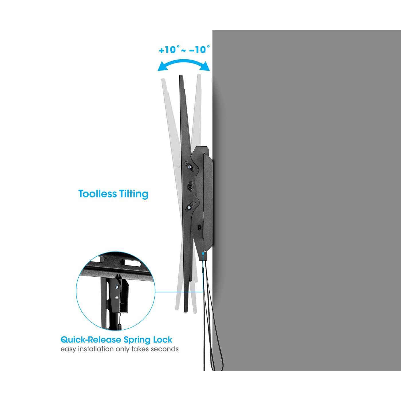 Heavy-Duty Large-Screen Tilting TV Wall Mount Image 9