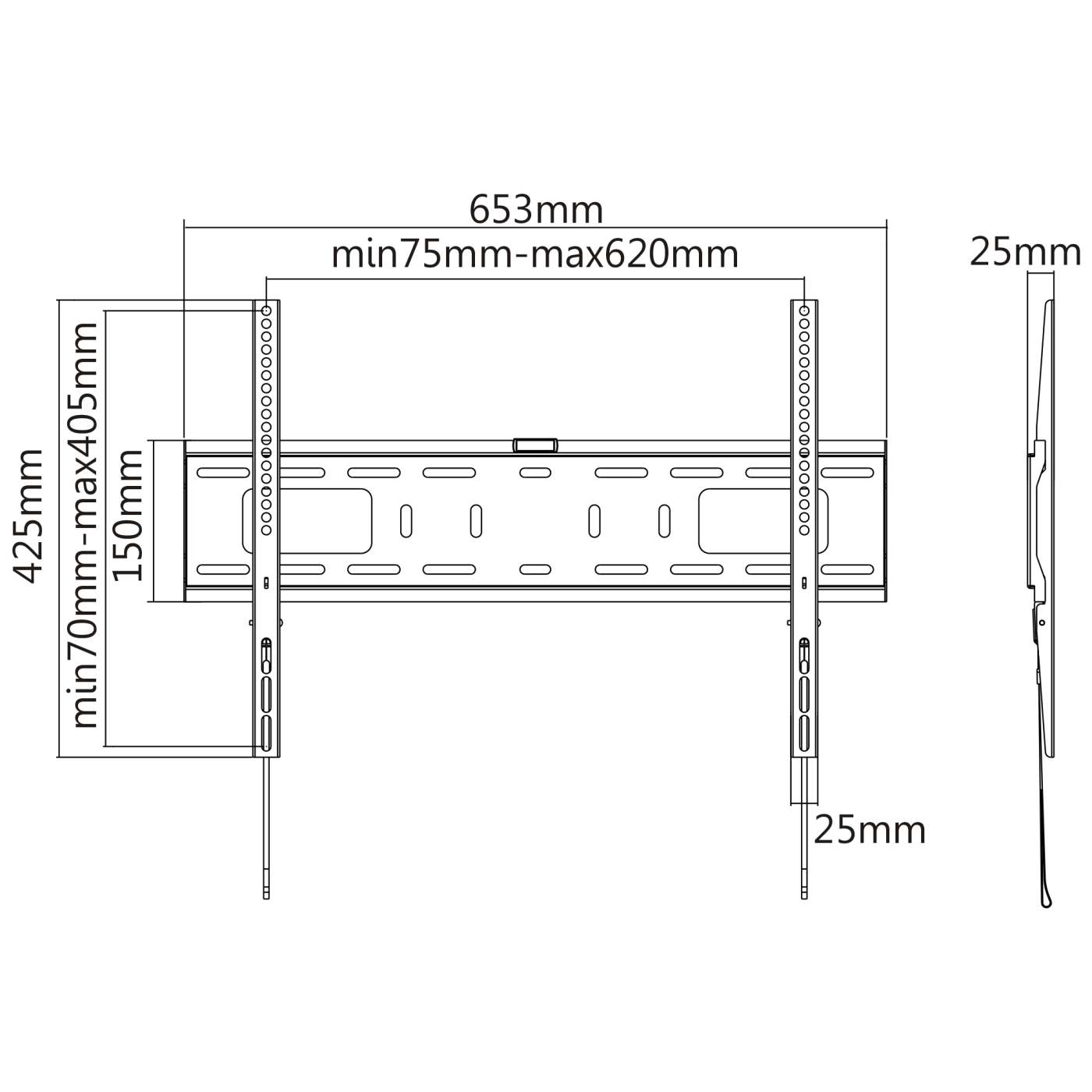 Heavy-Duty Low-Profile TV Wall Mount Image 7