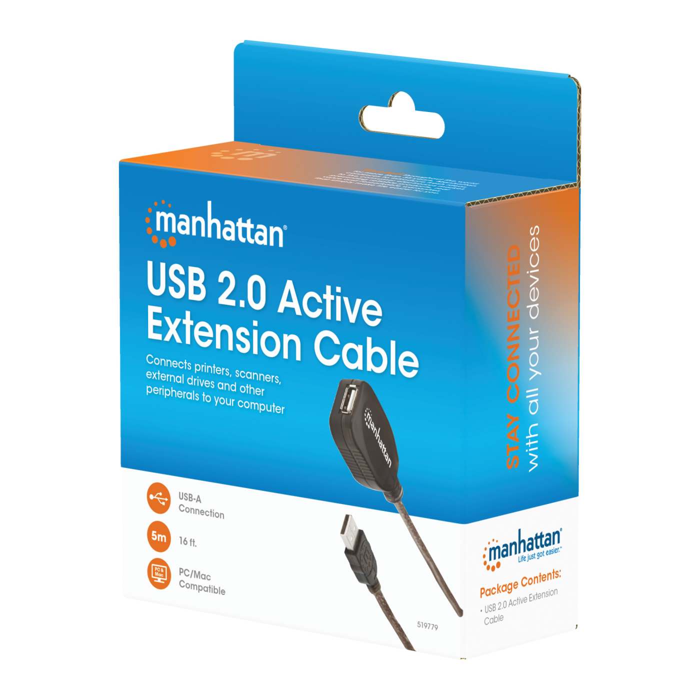 Manhattan Hi-Speed USB 2.0 Active Extension Cable (519779