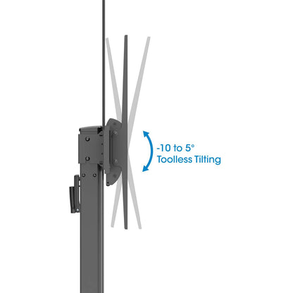 Large-Screen Multimedia TV Cart with Tool-Free Height Adjustment, for 60" to 120" Displays Image 12
