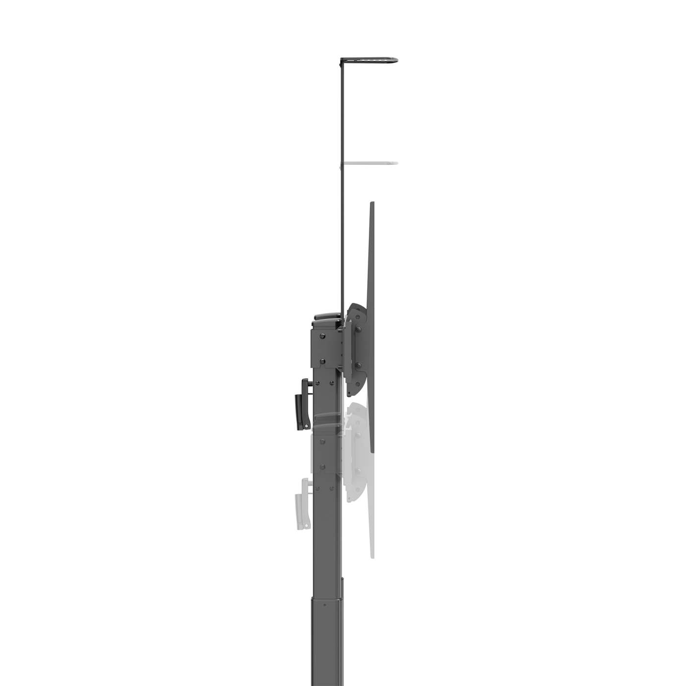 Large-Screen Multimedia TV Cart with Tool-Free Height Adjustment, for 60" to 120" Displays Image 12