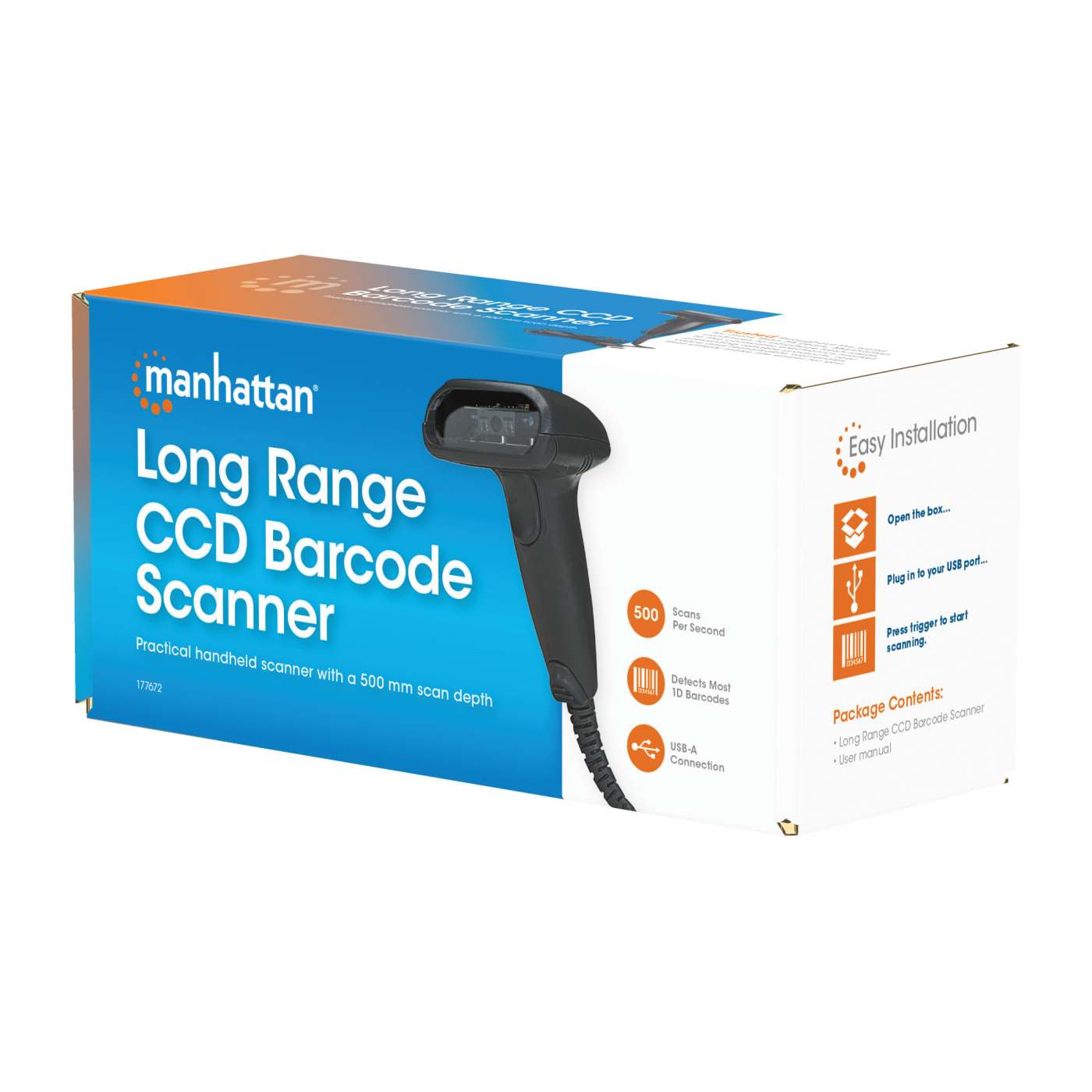 Long Range CCD Barcode Scanner Packaging Image 2