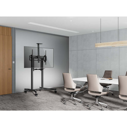 Motorized Height-Adjustable Multimedia TV Cart, for 55" to 100" Displays Image 4
