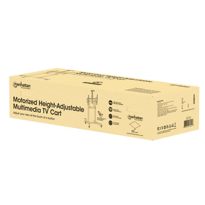 Motorized Height-Adjustable Multimedia TV Cart, for 55" to 100" Displays Packaging Image 2