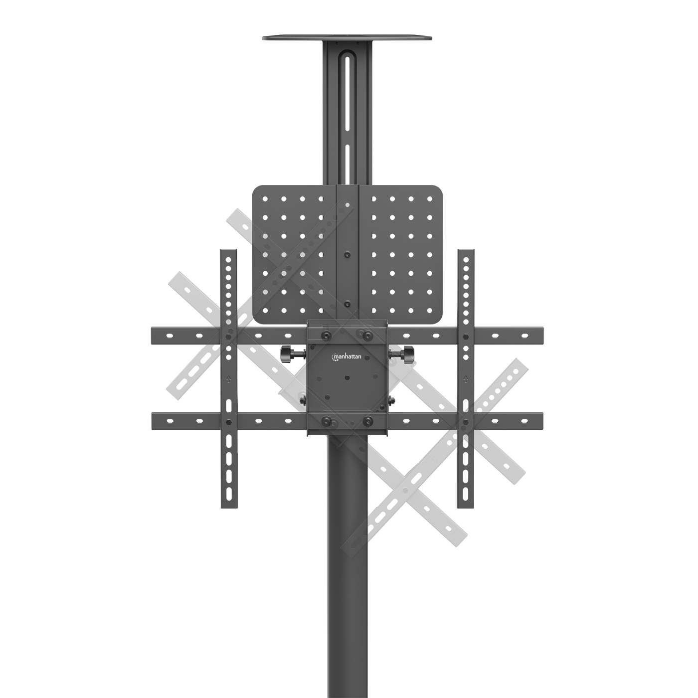 Multimedia TV Cart with Tool-Free Height Adjustment, for 37" to 86" Displays Image 13
