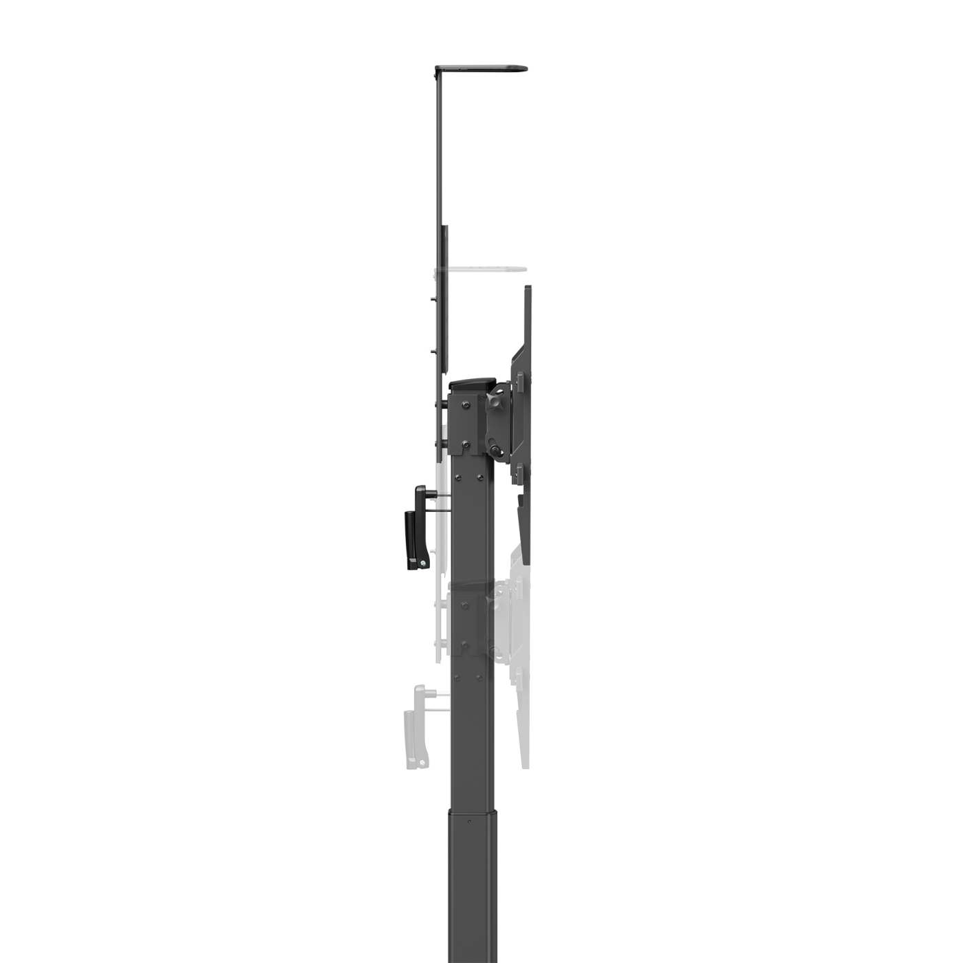 Multimedia TV Cart with Tool-Free Height Adjustment, for 37" to 86" Displays Image 14