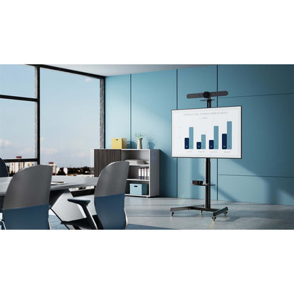Multimedia TV Cart with Tool-Free Height Adjustment, for 37" to 86" Displays Image 4