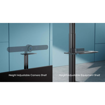Multimedia TV Cart with Tool-Free Height Adjustment, for 37" to 86" Displays Image 6