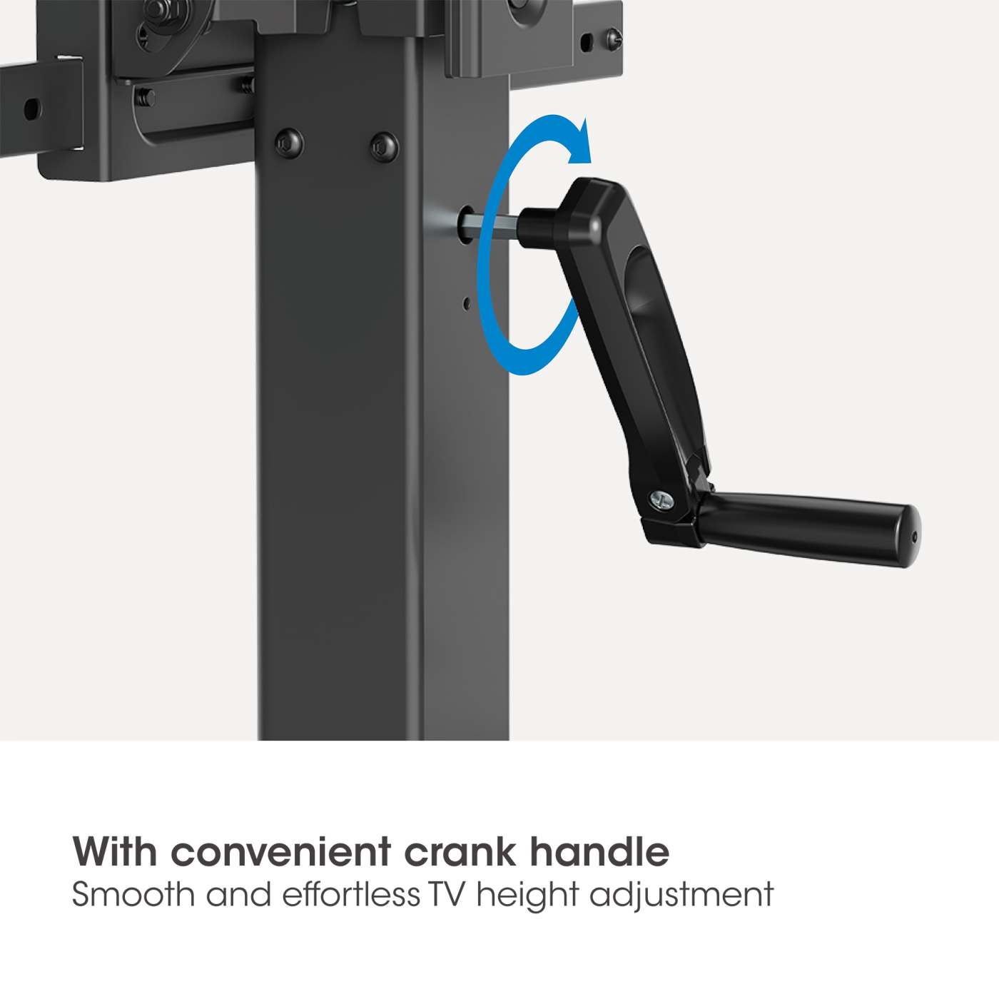 Multimedia TV Cart with Tool-Free Height Adjustment, for 37" to 86" Displays Image 7