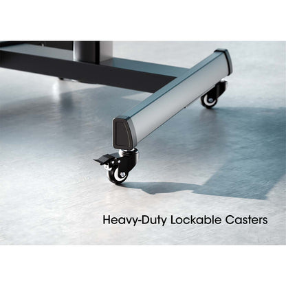 Multimedia TV Cart with Tool-Free Height Adjustment, for 37" to 86" Displays Image 8