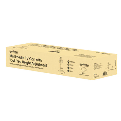 Multimedia TV Cart with Tool-Free Height Adjustment, for 37" to 86" Displays Packaging Image 2