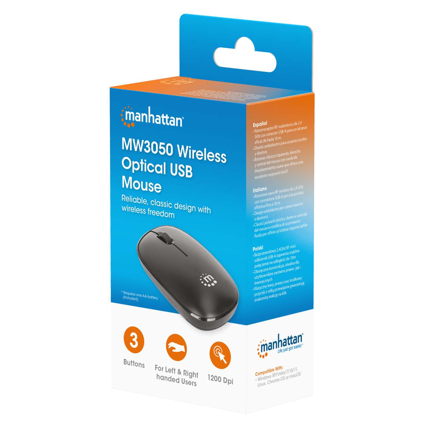 MW3050 Wireless Optical USB Mouse Packaging Image 2