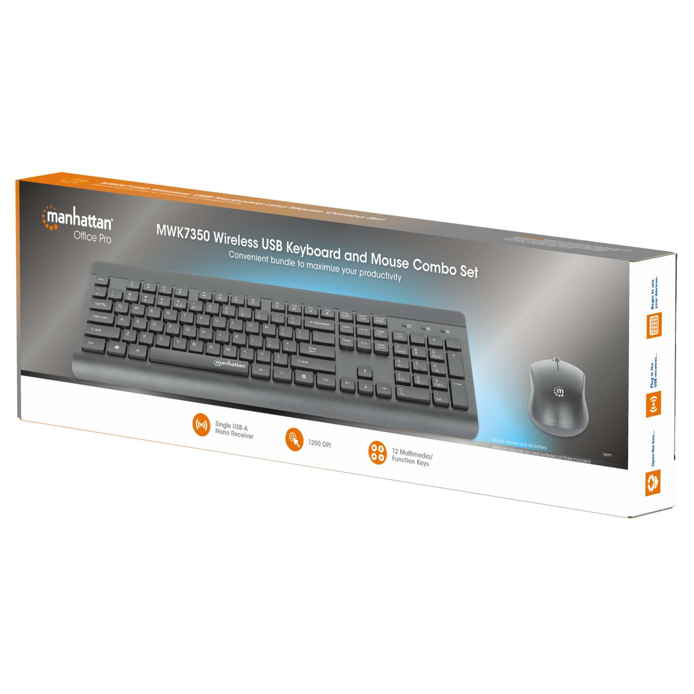 MWK7350 Wireless USB Keyboard and Mouse Combo Set Packaging Image 2