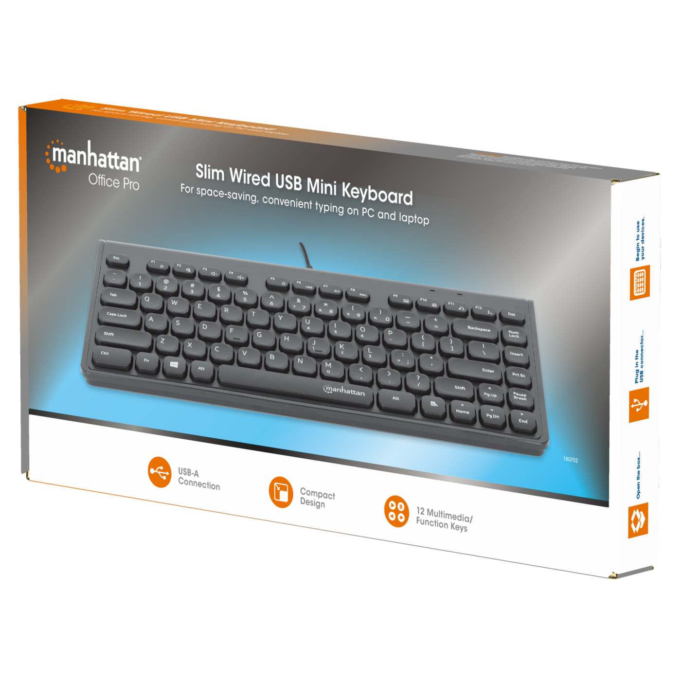 Slim Wired USB Mini Keyboard Packaging Image 2