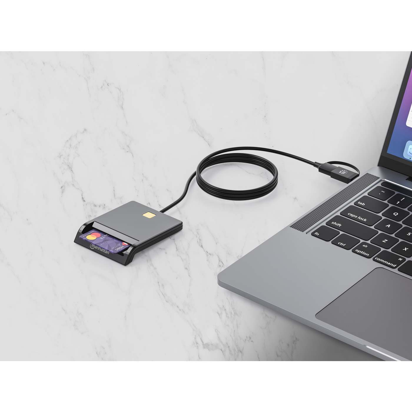 Smart Card Reader with USB-C / USB-A Combo Connector Image 3