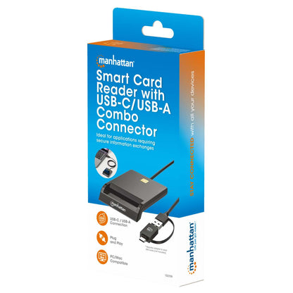 Smart Card Reader with USB-C / USB-A Combo Connector Packaging Image 2