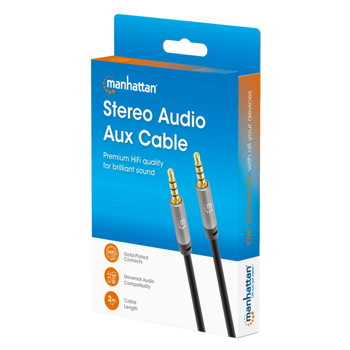 Stereo Audio Aux Cable, 2 m Packaging Image 2