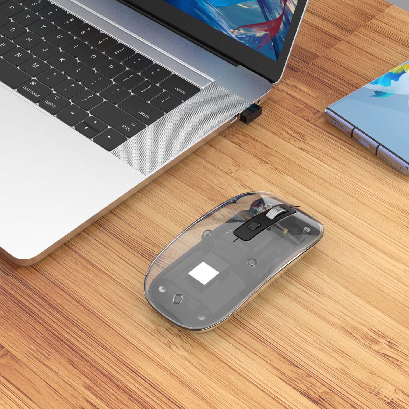 Transparent Rechargeable Wireless USB Mouse Image 12