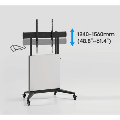 TV Cart with Tool-Free Lift & Lock Height Adjustment, for 50" to 100" Displays Image 10