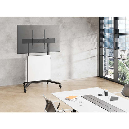 TV Cart with Tool-Free Lift & Lock Height Adjustment, for 50" to 100" Displays Image 2