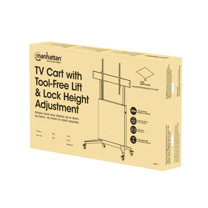 TV Cart with Tool-Free Lift & Lock Height Adjustment, for 50" to 100" Displays Packaging Image 2
