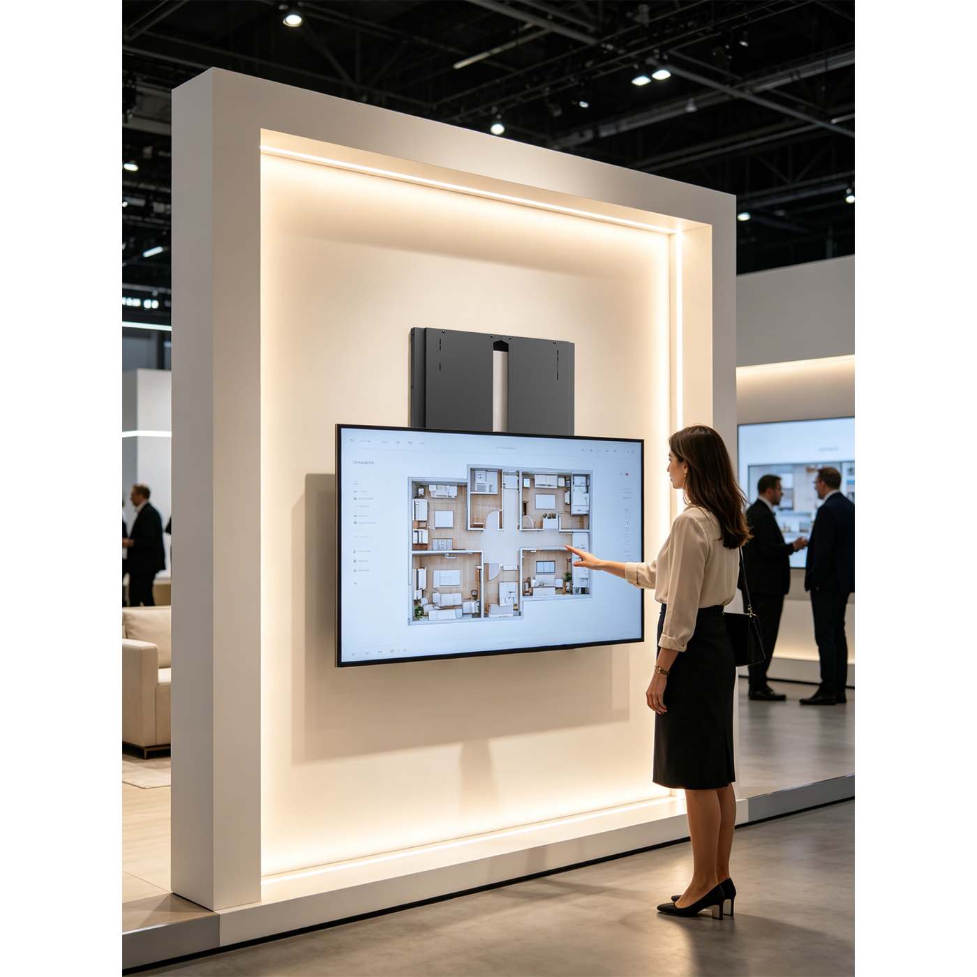 TV Wall Mount with Tool-Free Lift & Lock Height Adjustment, for 55" to 75" Displays Image 2