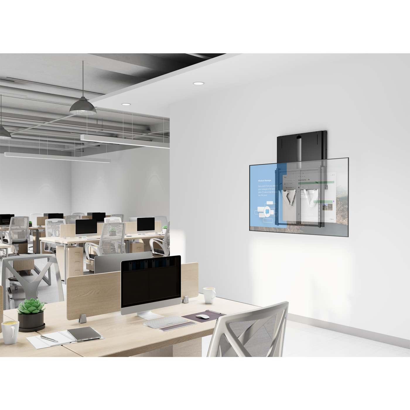 TV Wall Mount with Tool-Free Lift & Lock Height Adjustment, for 55" to 75" Displays Image 8