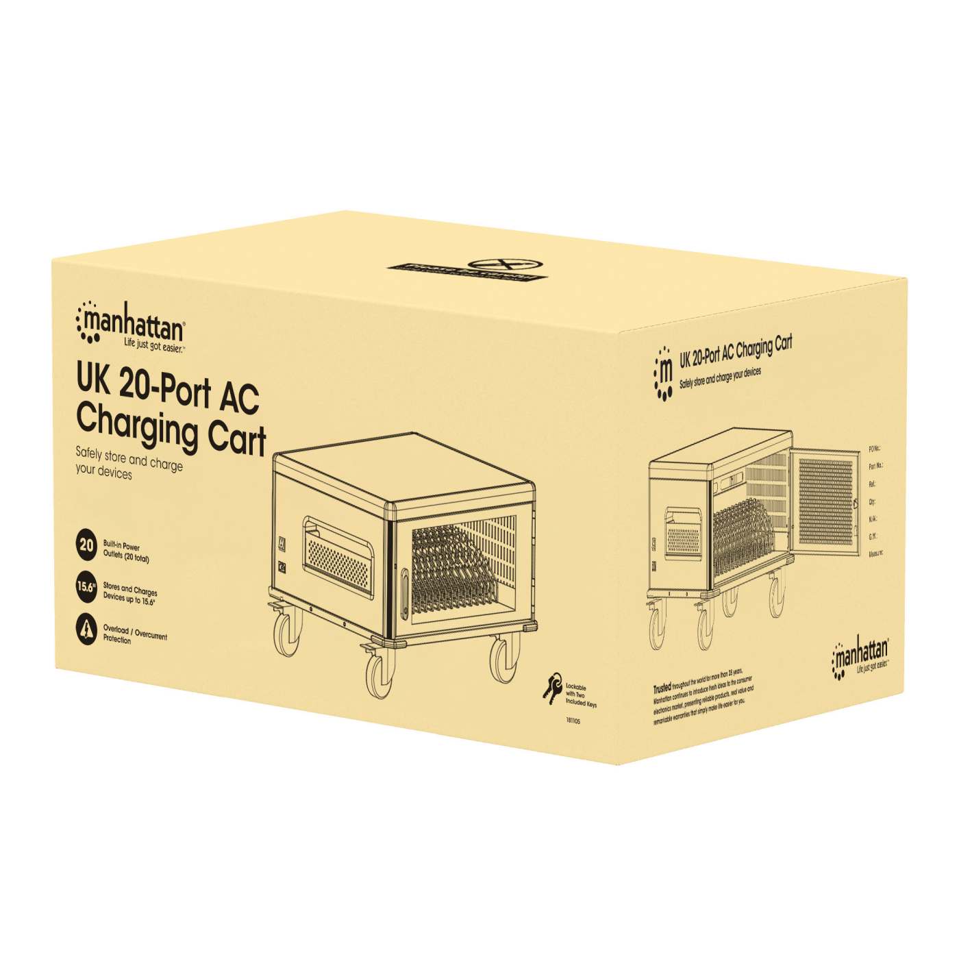 UK 20-Bay AC Charging Cart Packaging Image 2