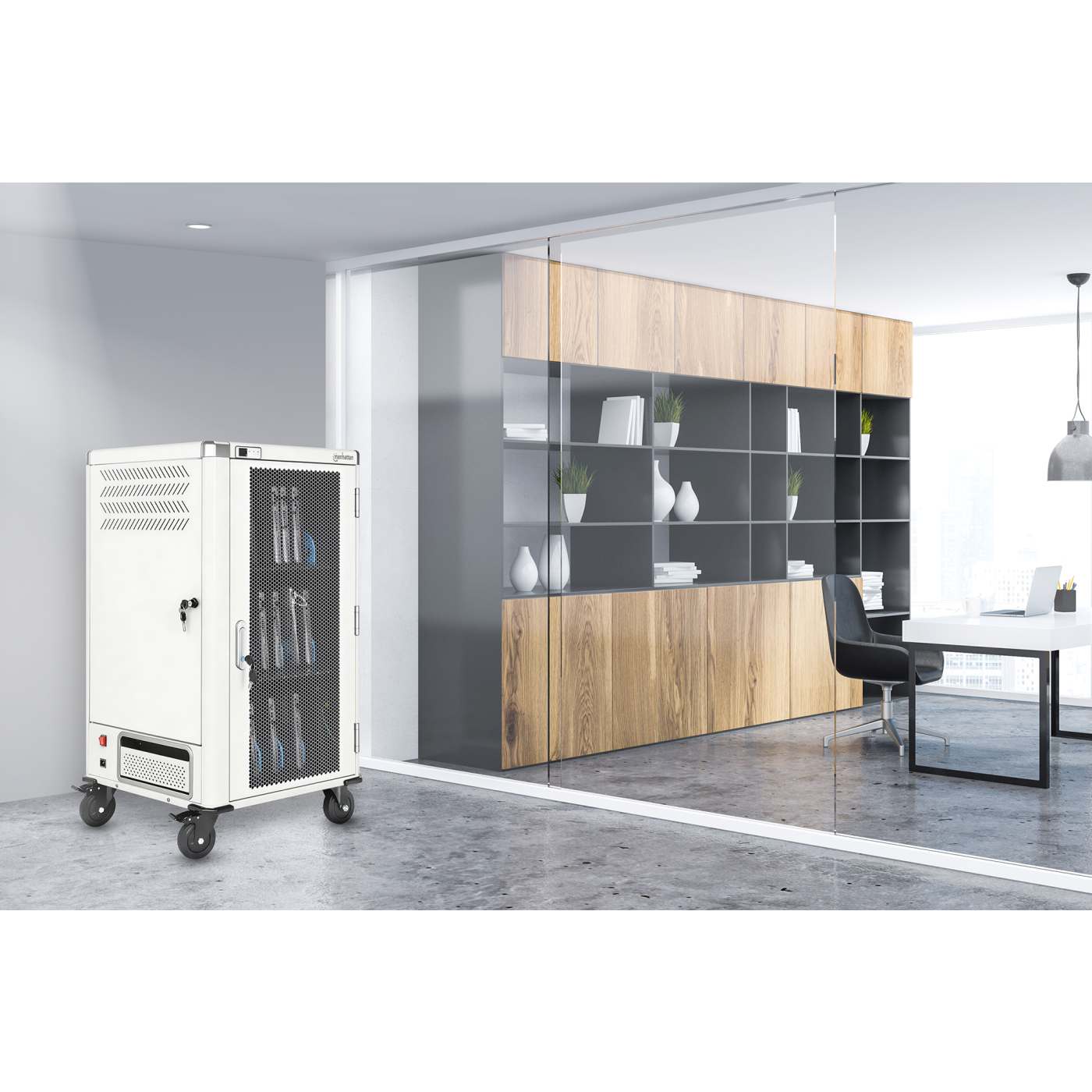 UK 30-Bay AC Charging Cart Image 2