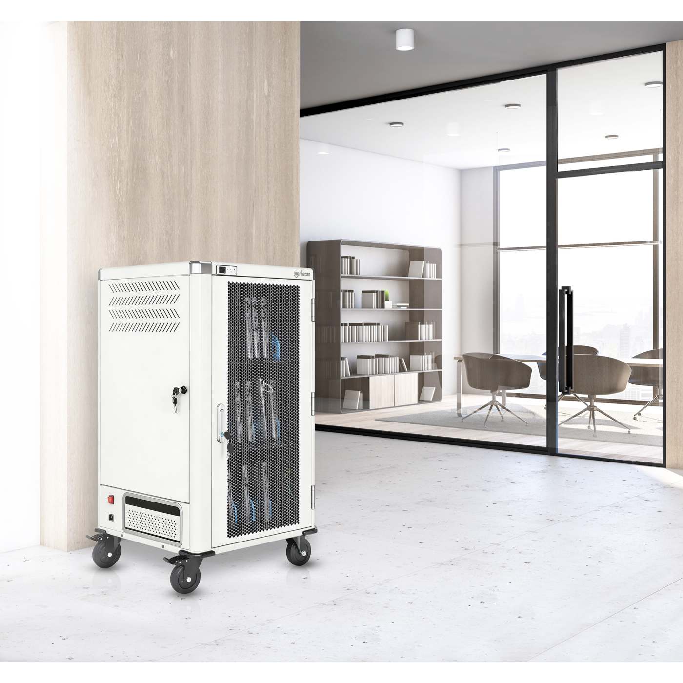 UK 30-Bay AC Charging Cart Image 5