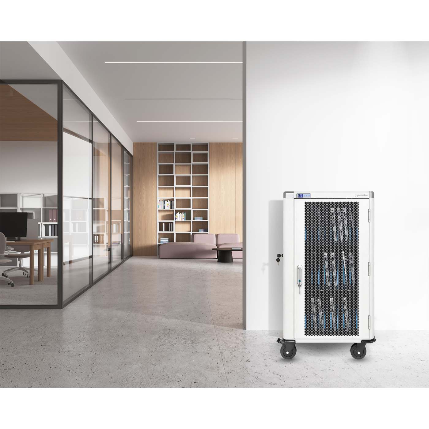 UK 30-Bay AC Charging Cart Image 7