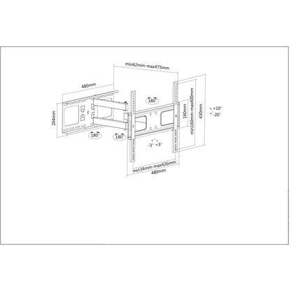 Universal Flat-Panel TV Full-Motion Wall Mount Image 6