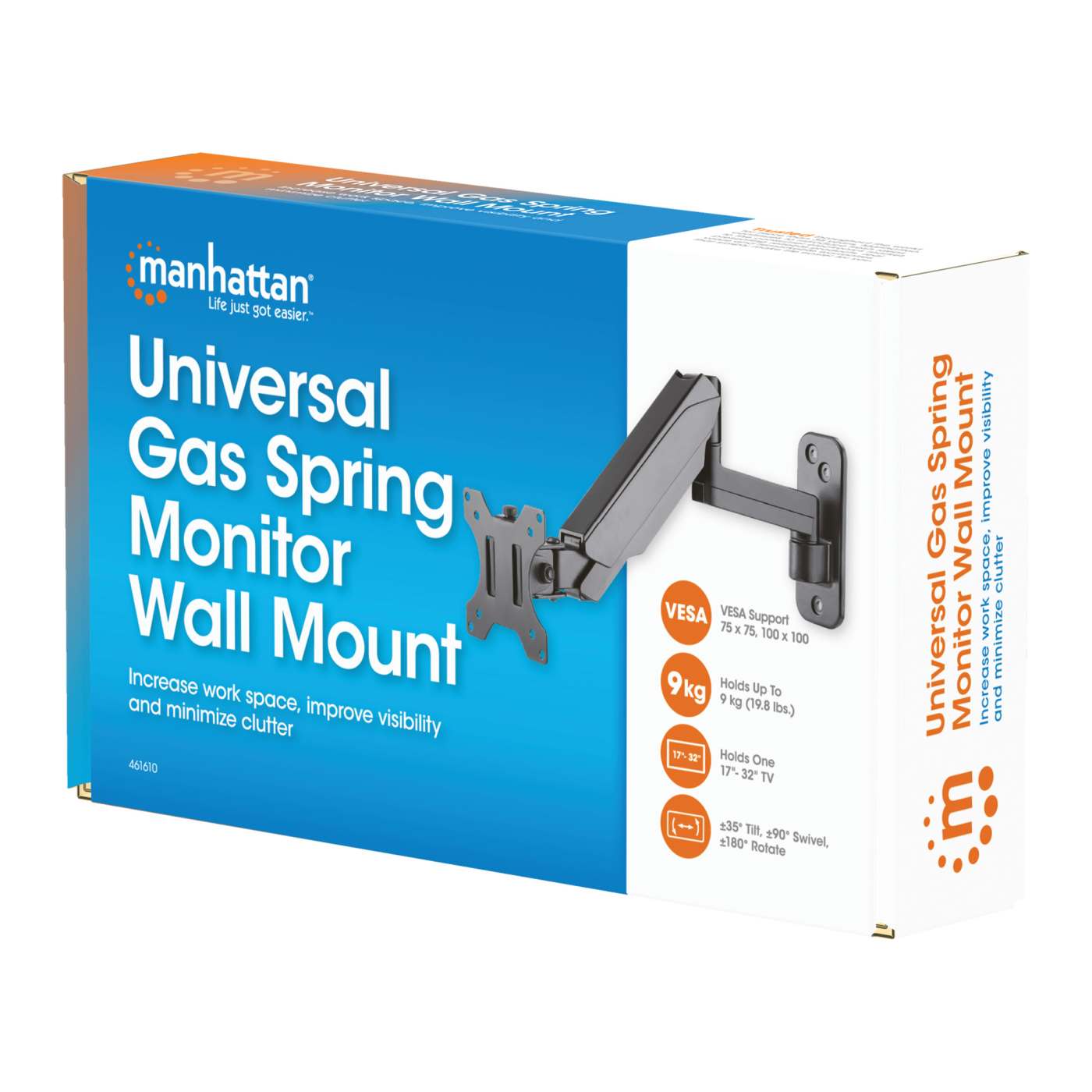 Universal Gas Spring Jointed Arm Monitor Wall Mount Packaging Image 2