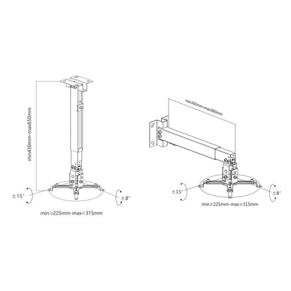 Universal Projector Wall or Ceiling Mount Image 10