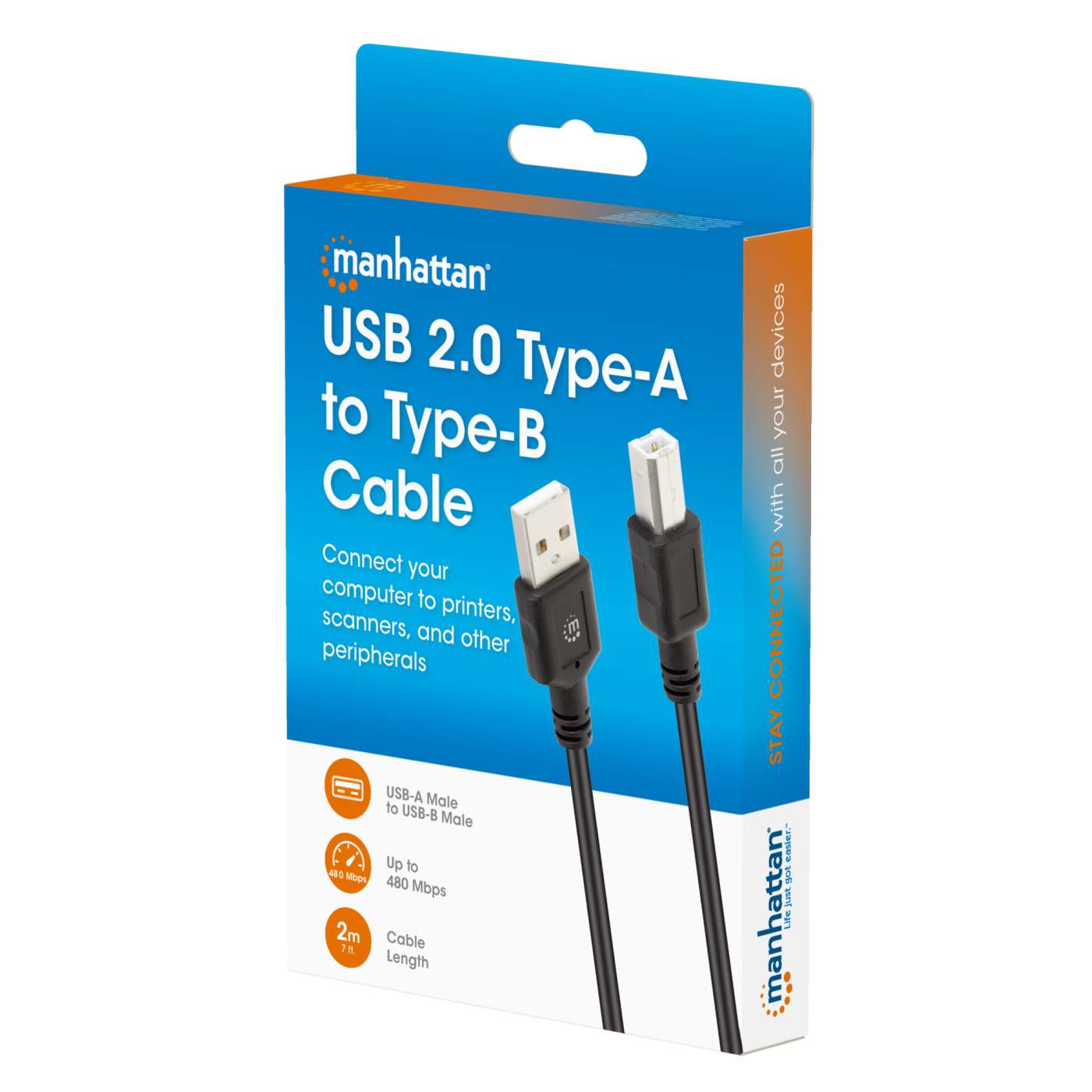 USB 2.0 Type-A to Type-B Cable, 2 m Packaging Image 2