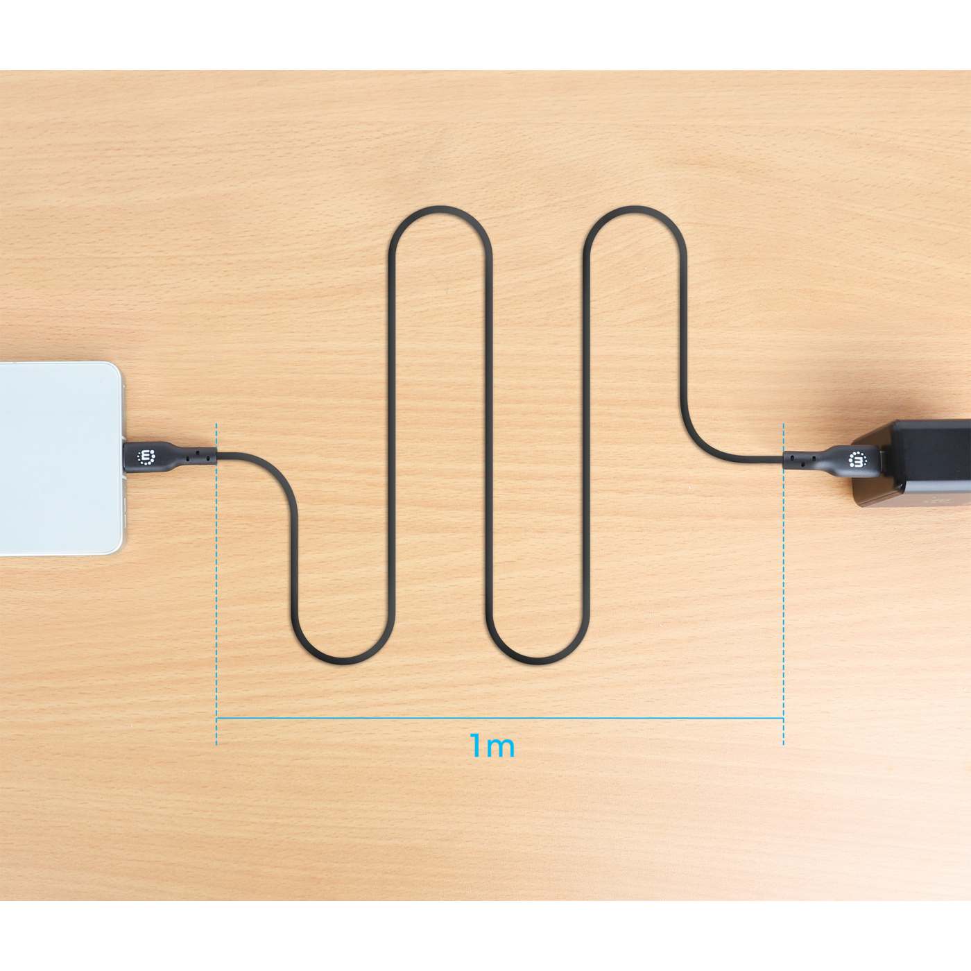 USB 2.0 Type-C Cable, 100 W, 1 m Image 7
