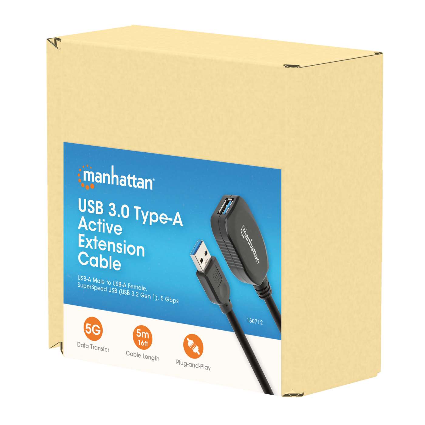 USB 3.0 Type-A Active Extension Cable Packaging Image 2