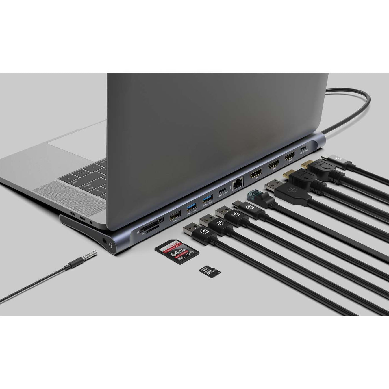 USB-C PD 12-in-1 Triple Monitor 4K Docking Station / Multiport Hub ...